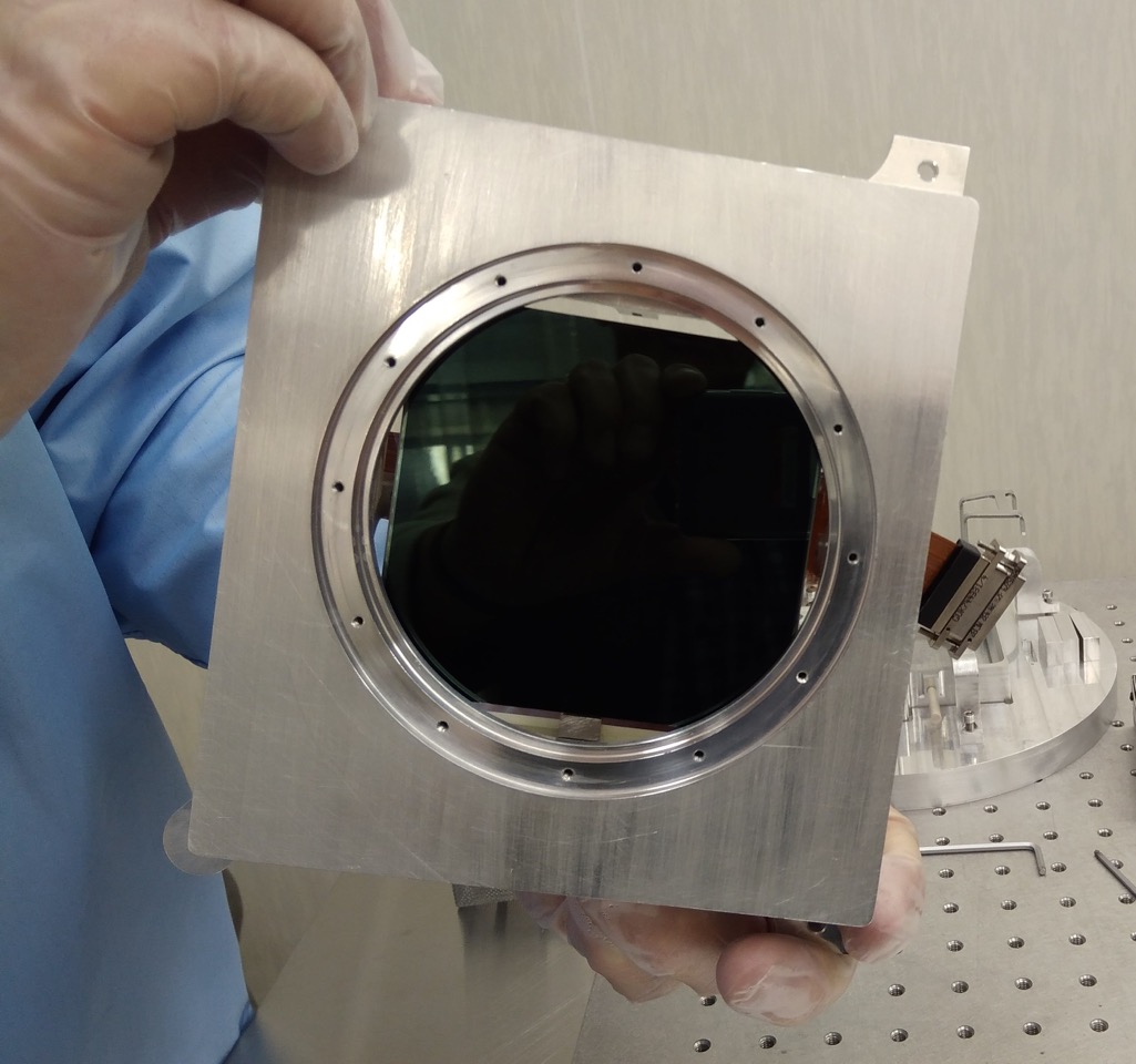 Fig. 3. The front face of the WiNCam CCD as it will appear when mounted in the cryostat.
